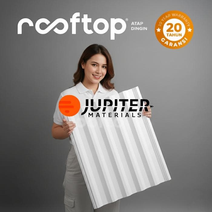 Atap uPVC Rooftop I Series - Putih Doff - 1 meter